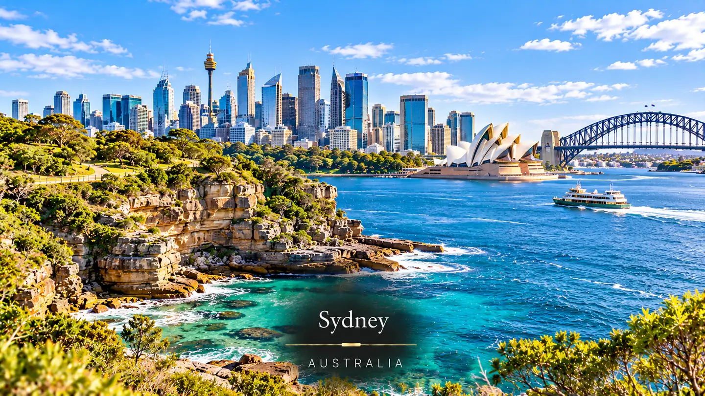 Turquoise ocean coves along the Sydney coast, Australia