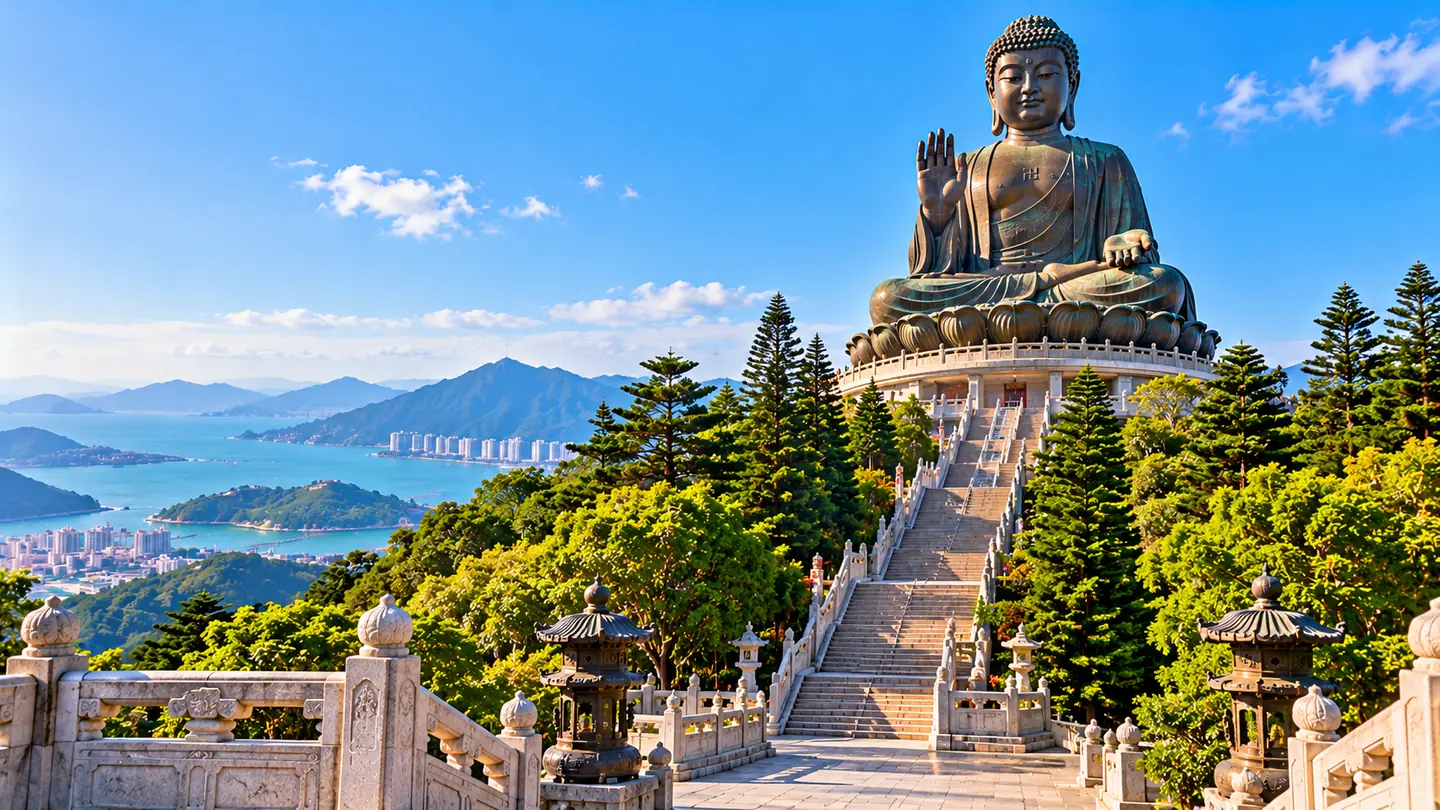 The Big Buddha of Ngong Ping on Lantau Island, Hong Kong